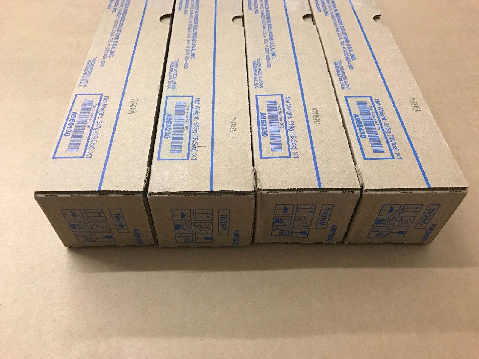 Genuine Konica Minolta TN-514 CMYK Toner Set for bizhub C458 C558 C658