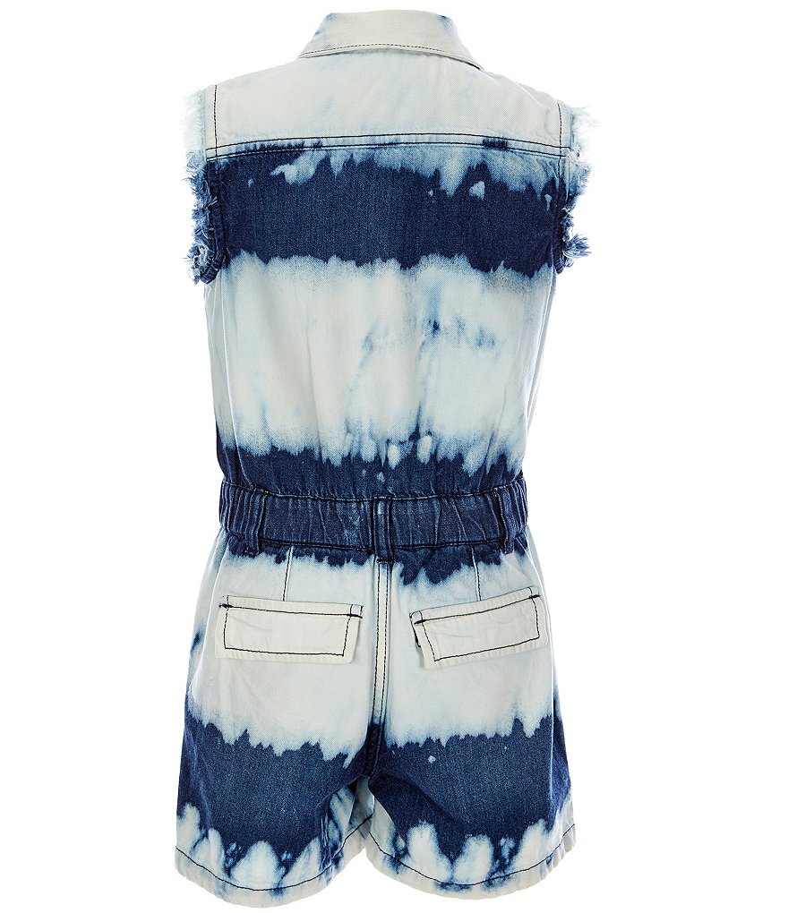 Guess Big Girls 7-16 Tie-Dye Denim Romper