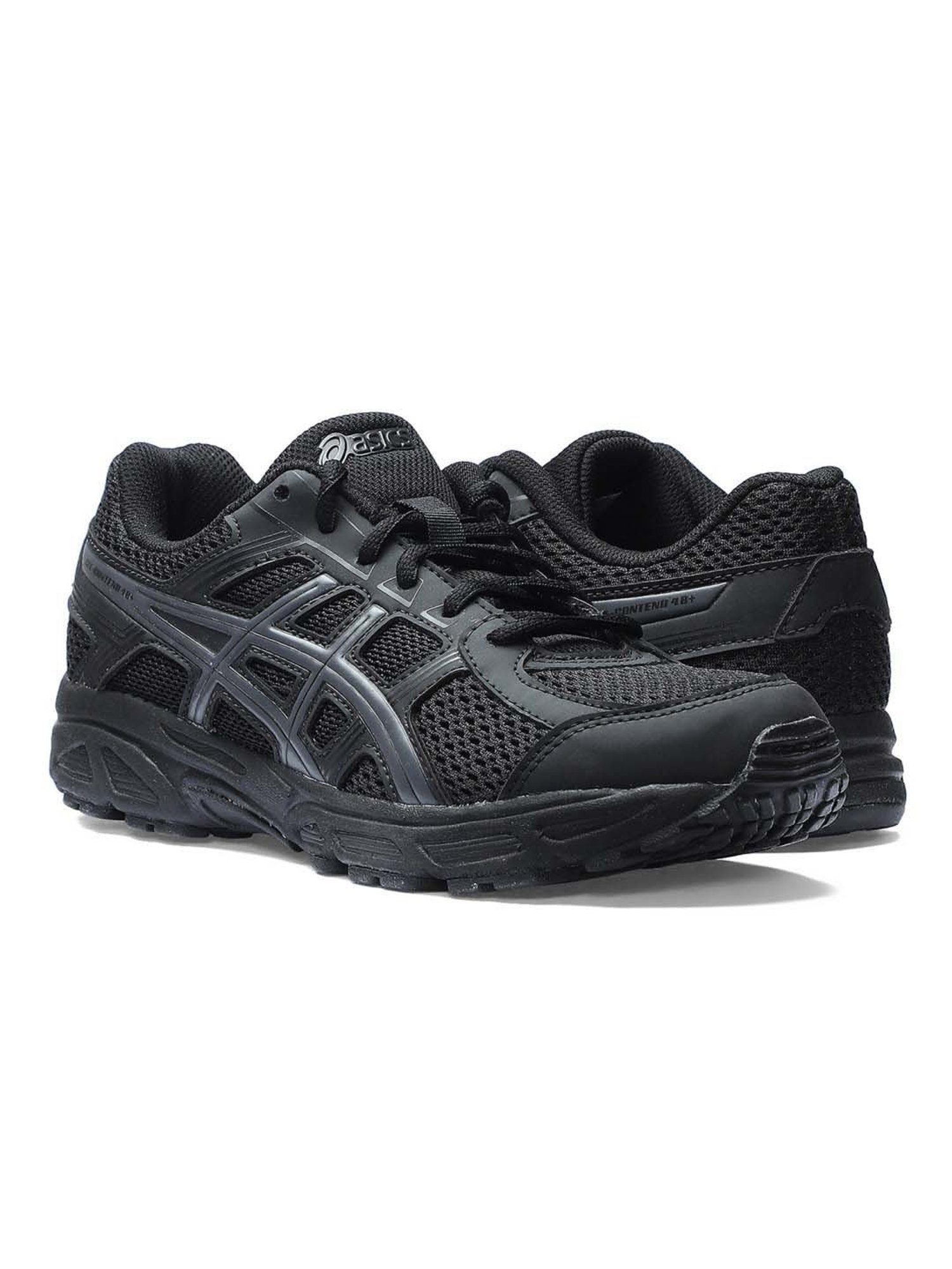 Asics Kids CONTEND 4B + Black Lace-Up Shoes