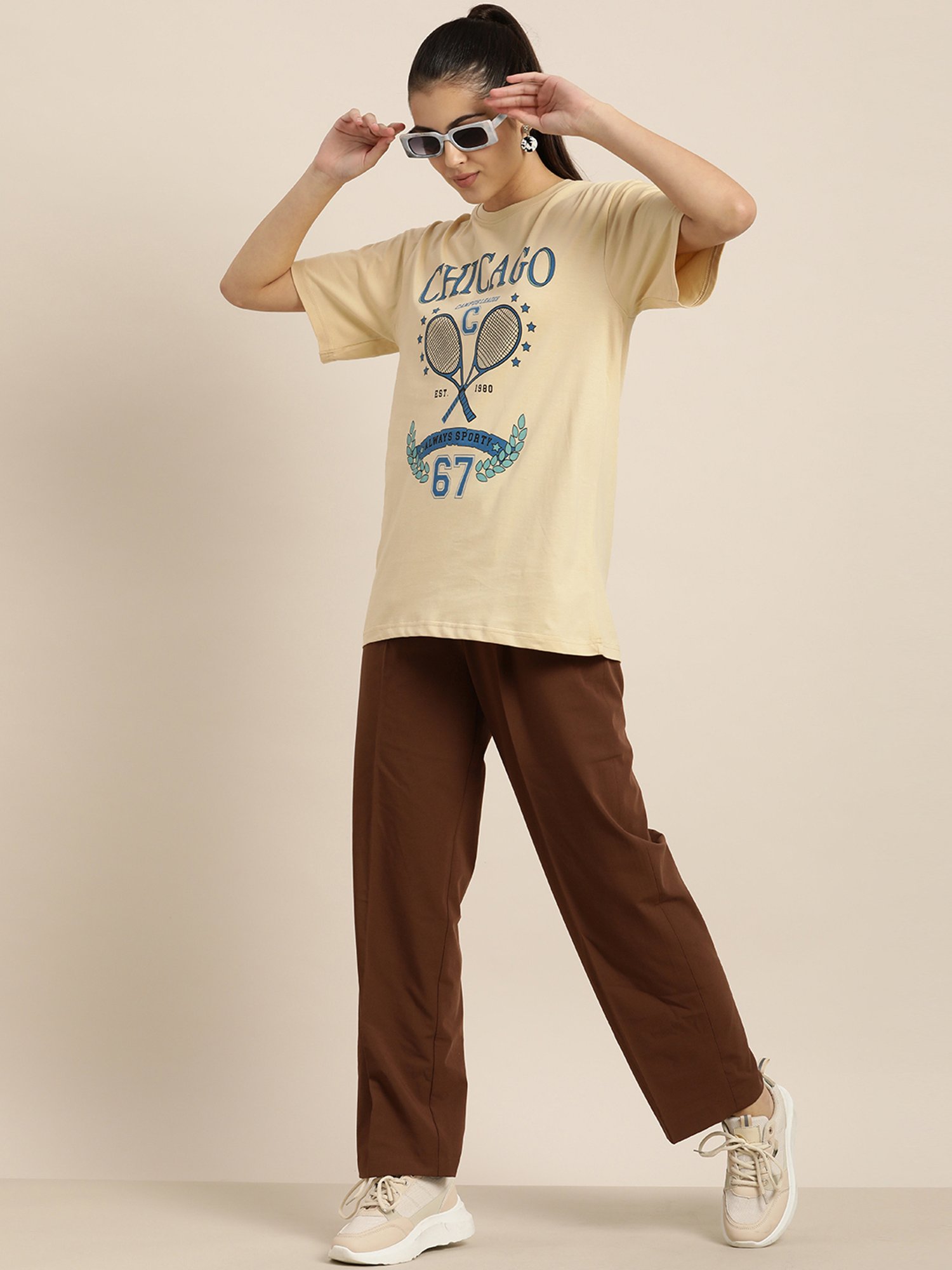 Dillinger Beige Cotton Graphic Print T-Shirt