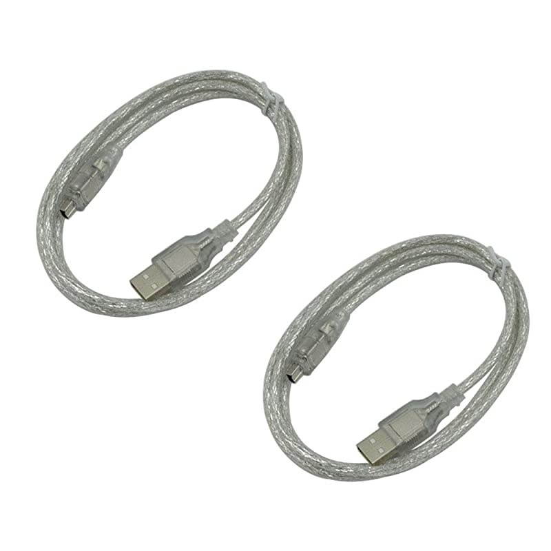 2Pcs 120cm4ft USB Male to FireWire Cable 4 Pin to 4 Pin Male to Male iLink DV Cable Firewire 400 IEEE 1394 Cord for Computer Laptop PC to JVC Sony Camcorder Clear