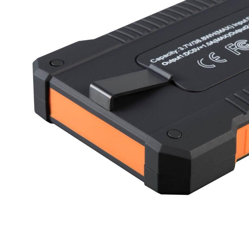 Waterproof 10000mAh Solar Power Bank Charger Dual USB Battery FR Phone US Sell