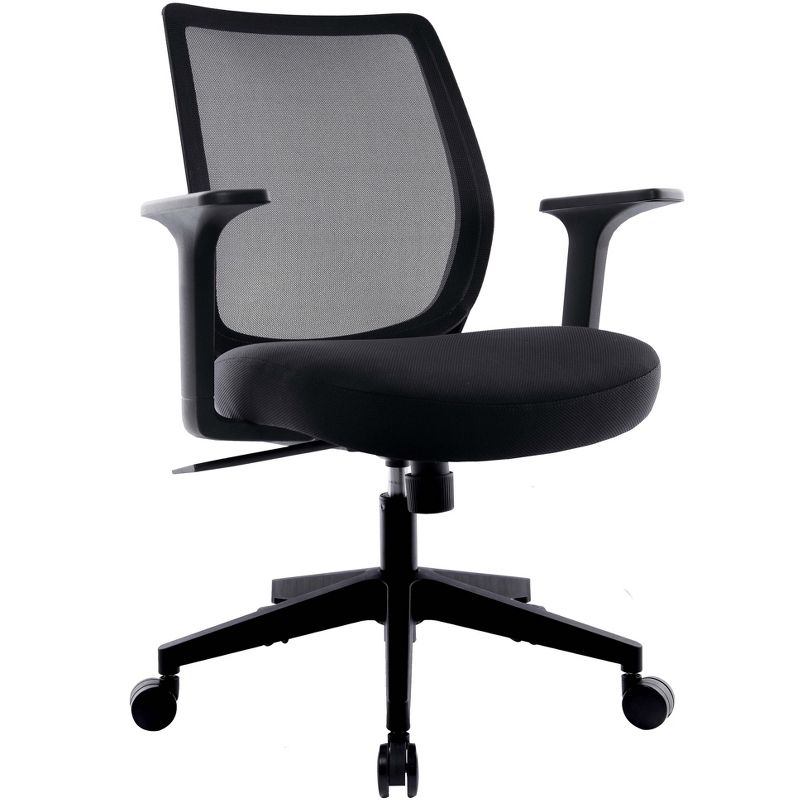 Union & Scale Mesh Back Fabric Task Chair, Black UN56947