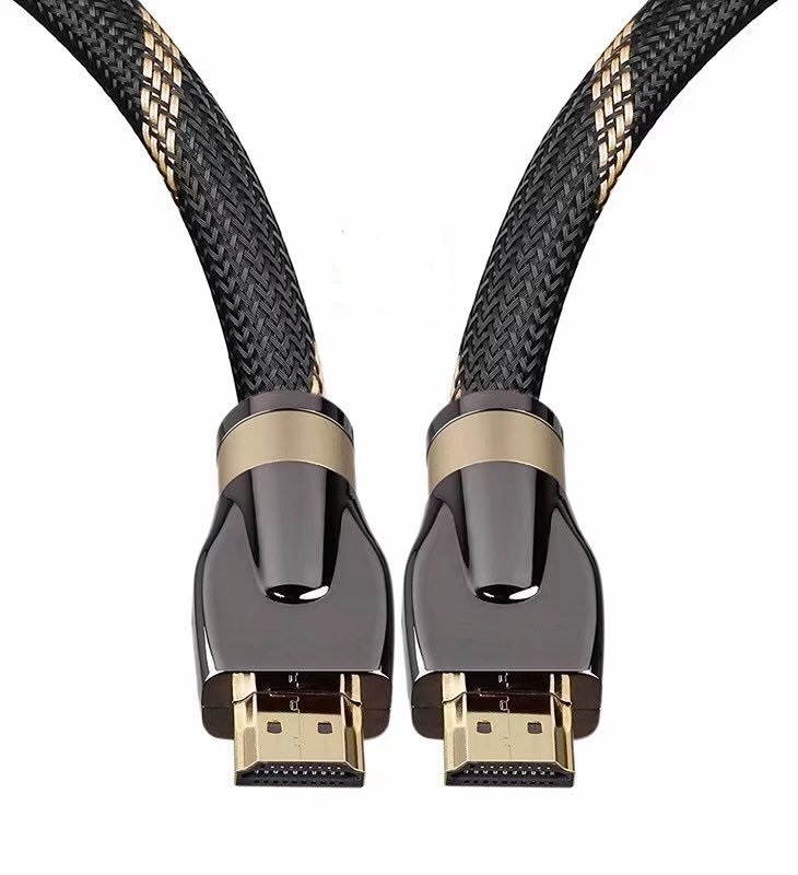 Ultra High Speed HDMI Cable AM To AM, Dynamic HDR 3M (10ft)4K 120Hz,48Gbps, Dolby Vision Standard 19P Copper Conductor, Gold Plated Nylon Braid HDMI , OD 8.5mm, Gold Plated Connector, With Dust Cap