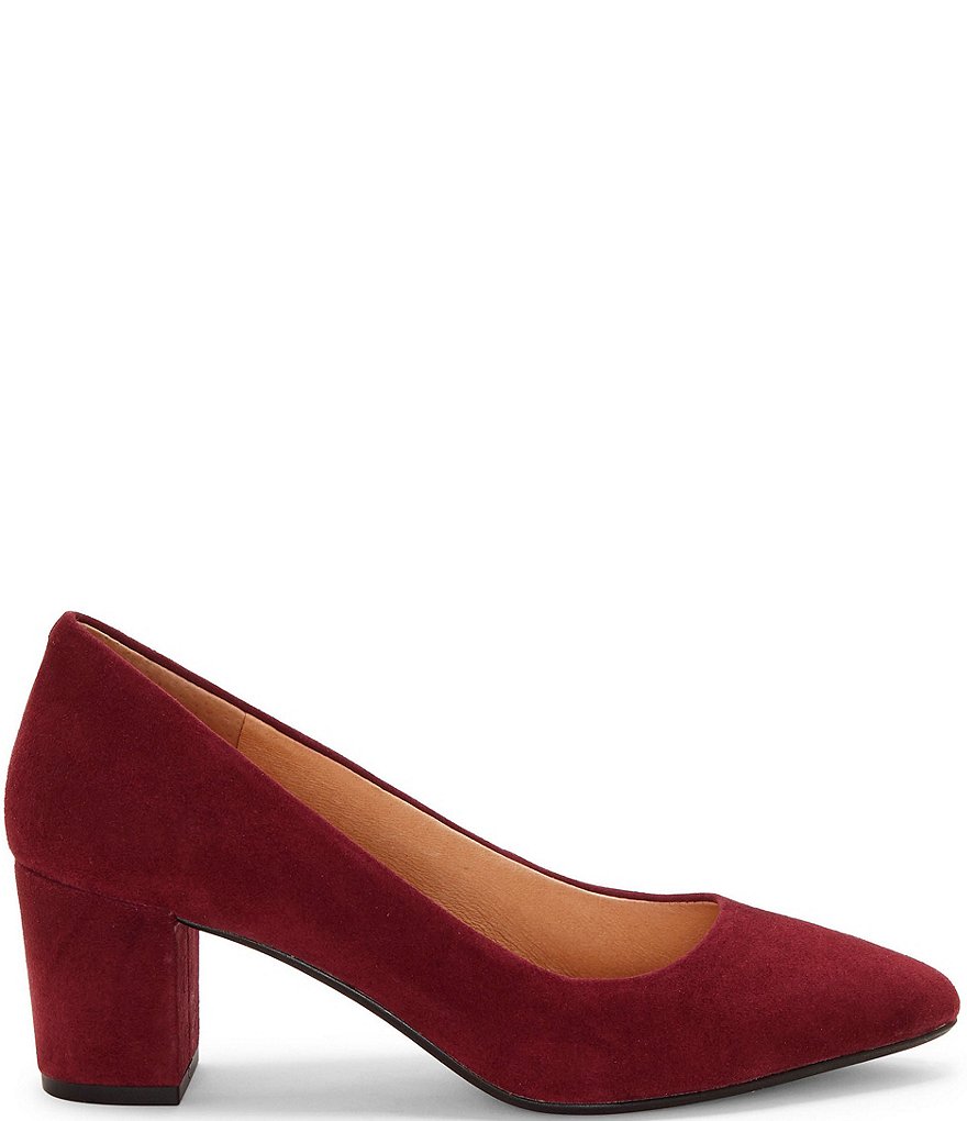 CC Corso Como Ryanna Water-Repellent Suede Block Heel Pumps