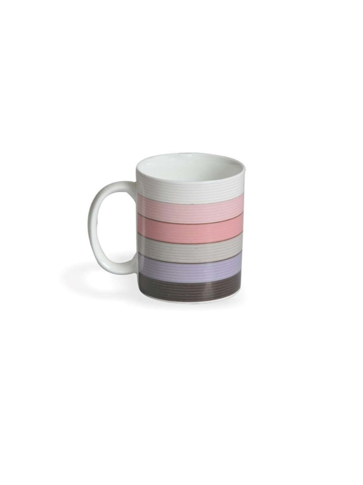 Clay Craft Multicolor Fine Ceramic Coffee & Tea Mugs (170 ml) - Set of 6