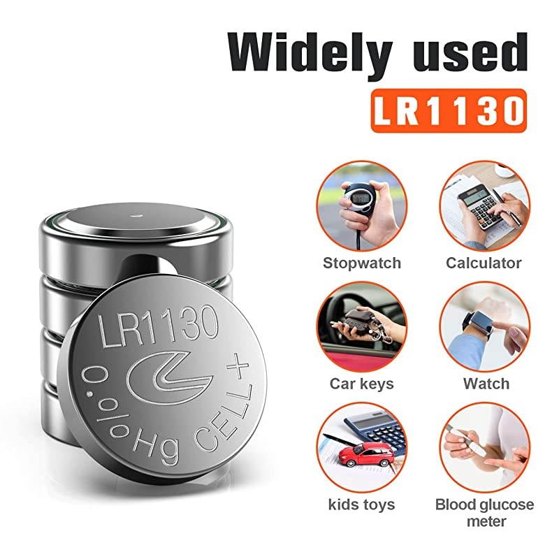 Pack Button Cell Batteries 15V Alkaline AG10 189 389 LR1130 With Long Shelf Life