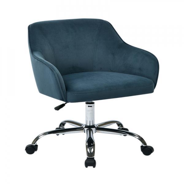 Task Chair in Atlantic Velvet Fabric