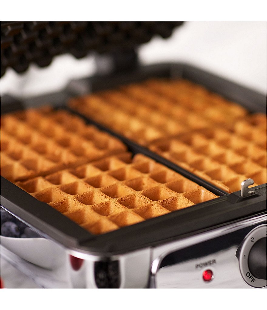 All-Clad Gourmet Stainless Steel Belgian Waffle Maker with Removable Plates, 4 Slice
