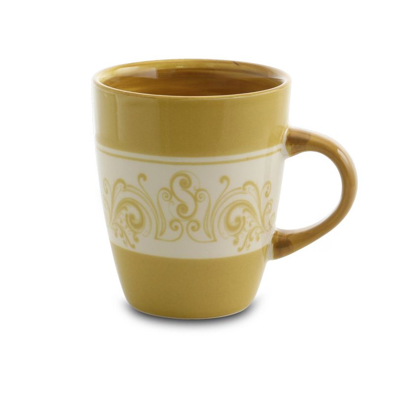 16pc Stoneware Delight Dinnerware Set Yellow - Elama