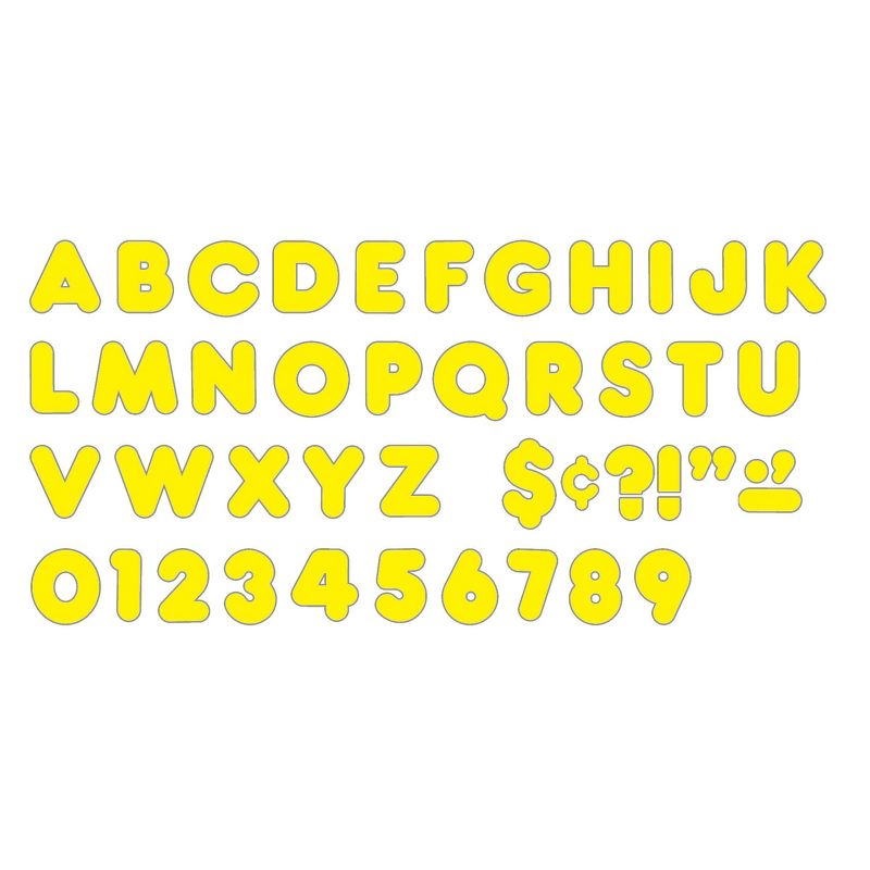 6pk 4" Casual Uppercase Ready Letters Yellow - TREND