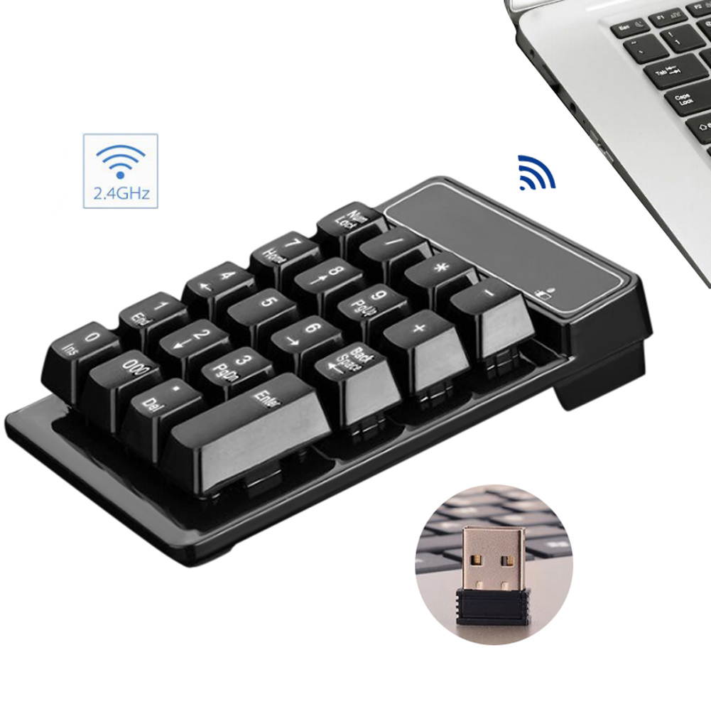 USB Keyboard 2.4G Digital Display Rechargeable Wireless Numeric Smart Keypad
