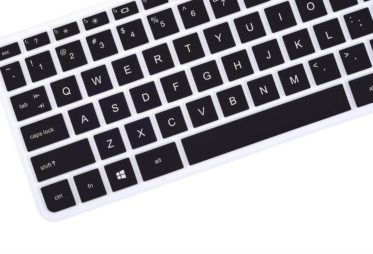 Keyboard Cover for HP Stream 14 Inch Laptop | HP Stream 14-ax Series | 14 inch HP Pavilion 14-ab 14-ac 14-ad 14-al 14-an Series Protective Skin, Black