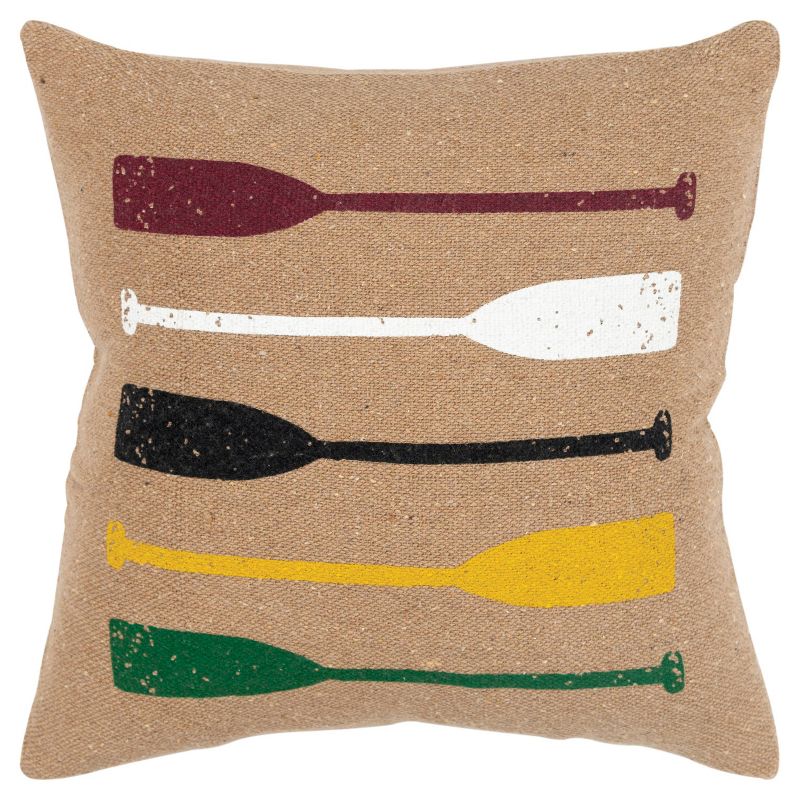 Paddles Poly Filled Pillow Beige - Rizzy Home