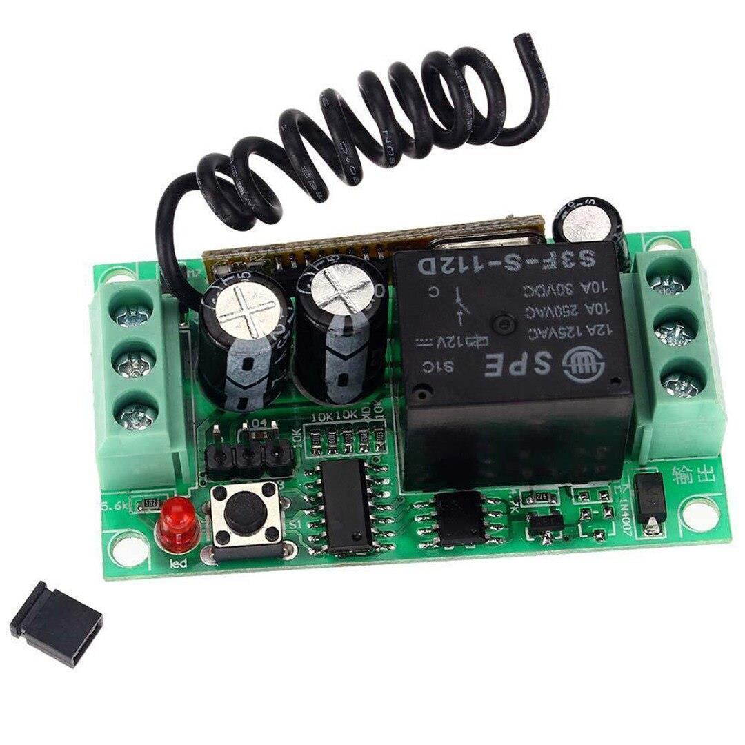 1pc DC 12V 10A Relay Remote Control 1CH 433MHZ Wireless RF Remote Control Switch Transmitter + Receiver