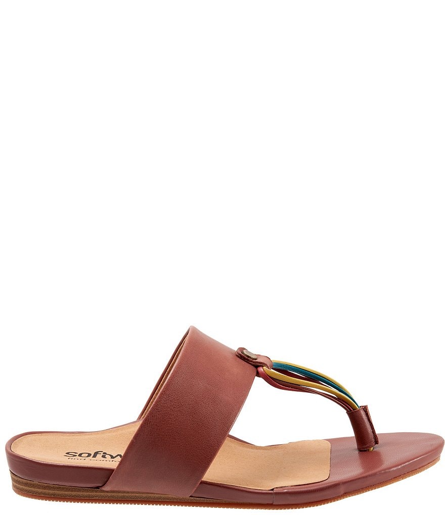 Softwalk Calimesa Leather Thong Slide Sandals