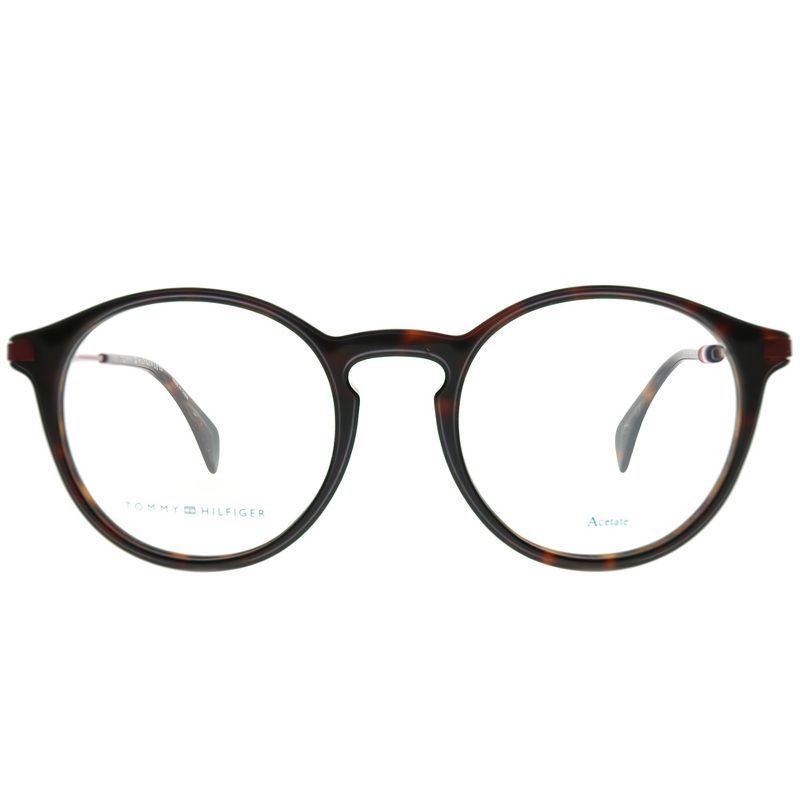 Tommy Hilfiger TH 1471 086 Unisex Round Eyeglasses Dark Havana 50mm