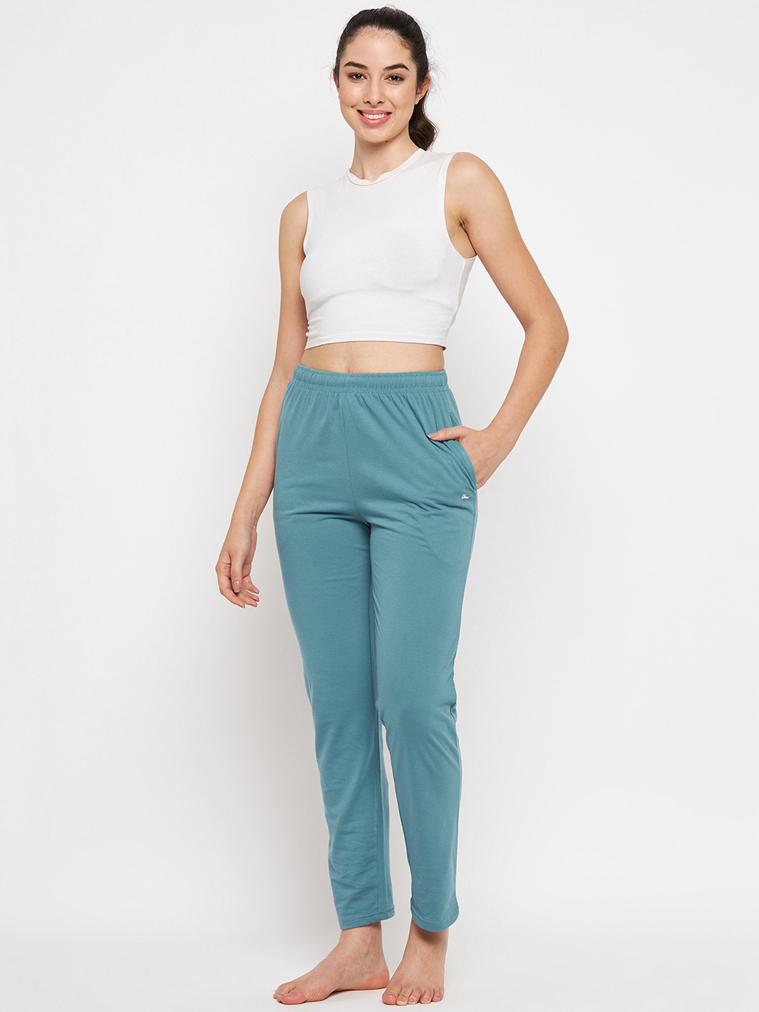 Okane Blue Mid Rise Lounge Pants