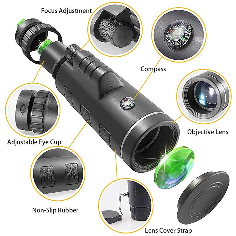 Telescope High Power with Smartphone HolderBAK4 Prism for Bird Watching Hunting Camping Travelling Wildlife