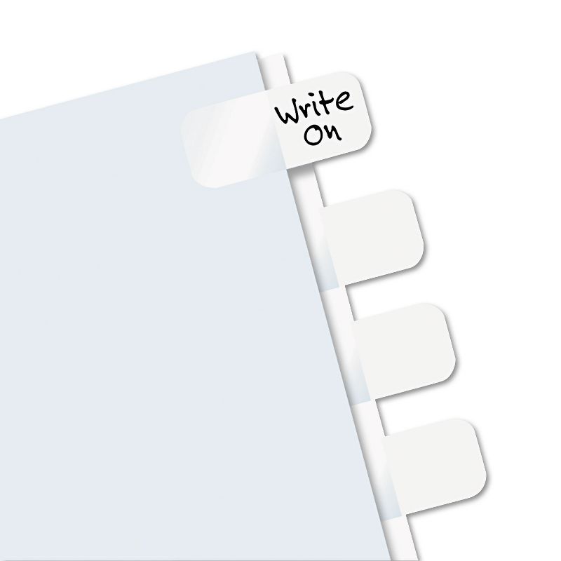 Redi-Tag Side-Mount Self-Stick Plastic Index Tabs 1 inch White 416/Pack 31010