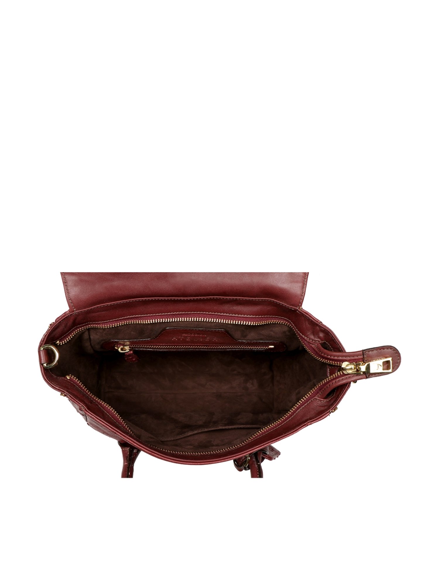 Hidesign Varzy Chocolate Solid Medium Sling Handbag