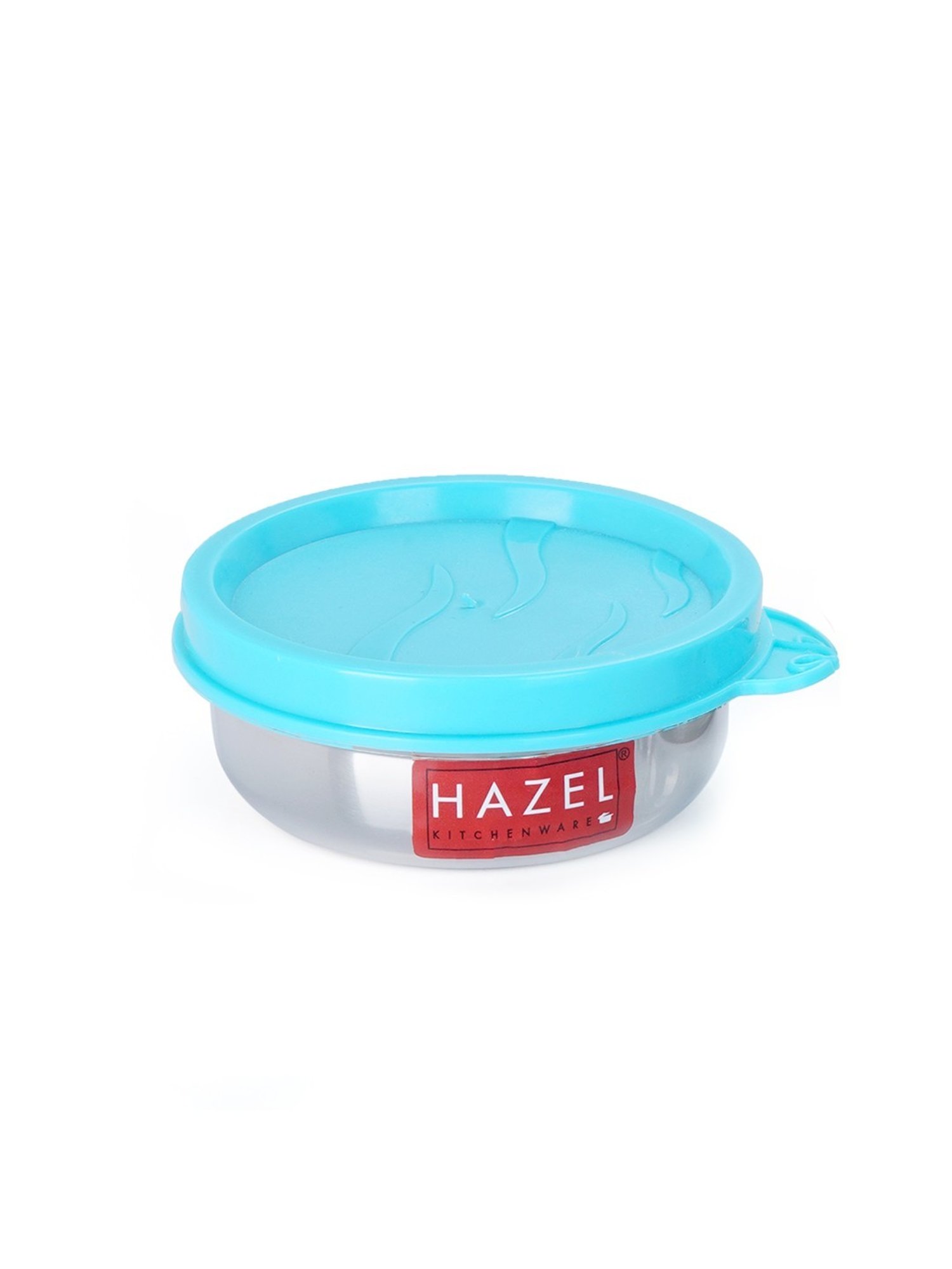 HAZEL Silver Stainless Steel Small Airtight Storage Containers (90 ML)