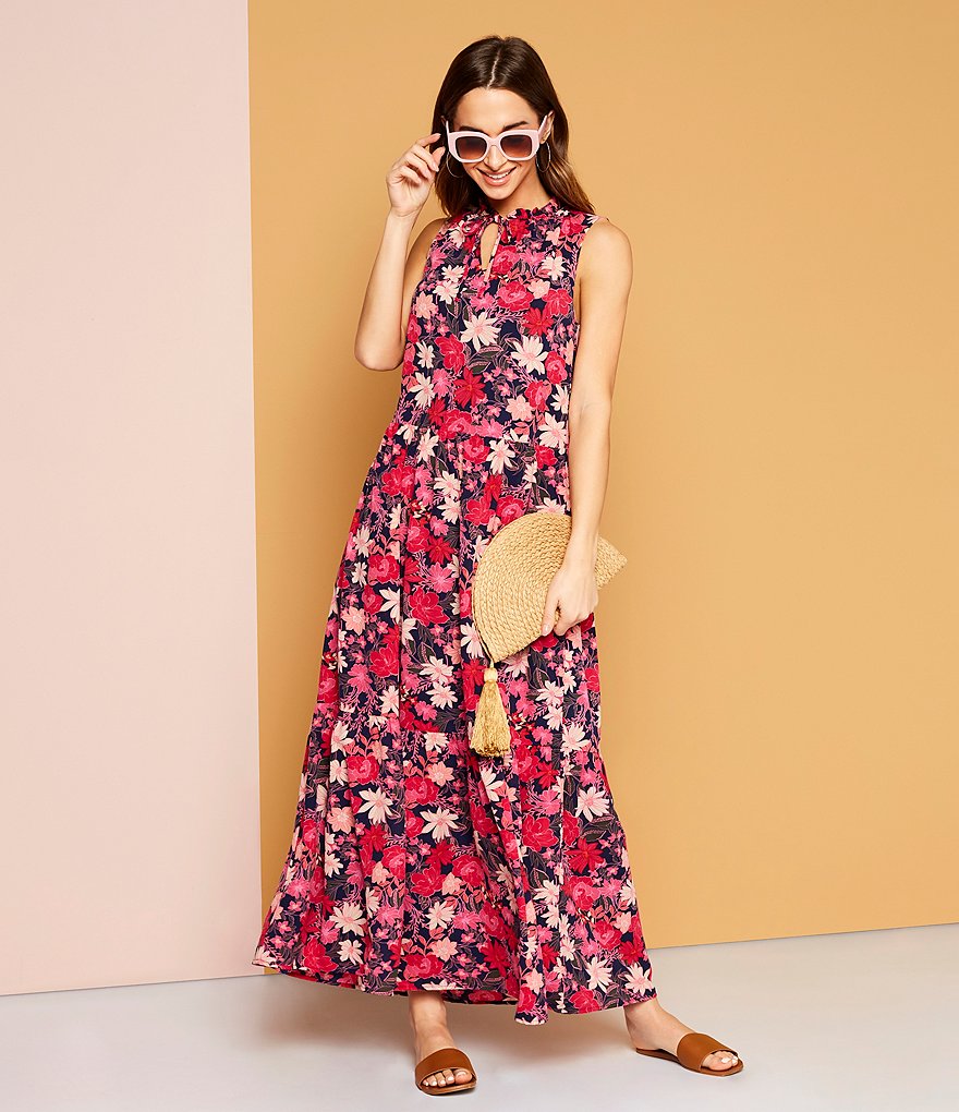 Sugarlips Floral A-Line Tiered Maxi Swing Dress