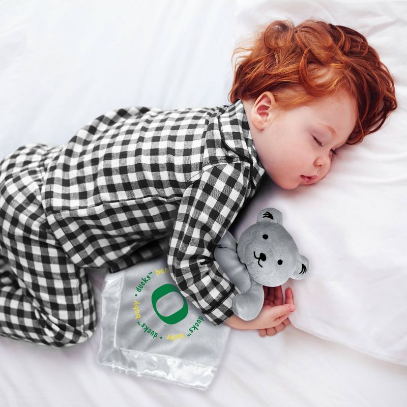 Hudson Baby Infant Boy Plush Blanket with Security Blanket, Boy Gray Fox, One Size