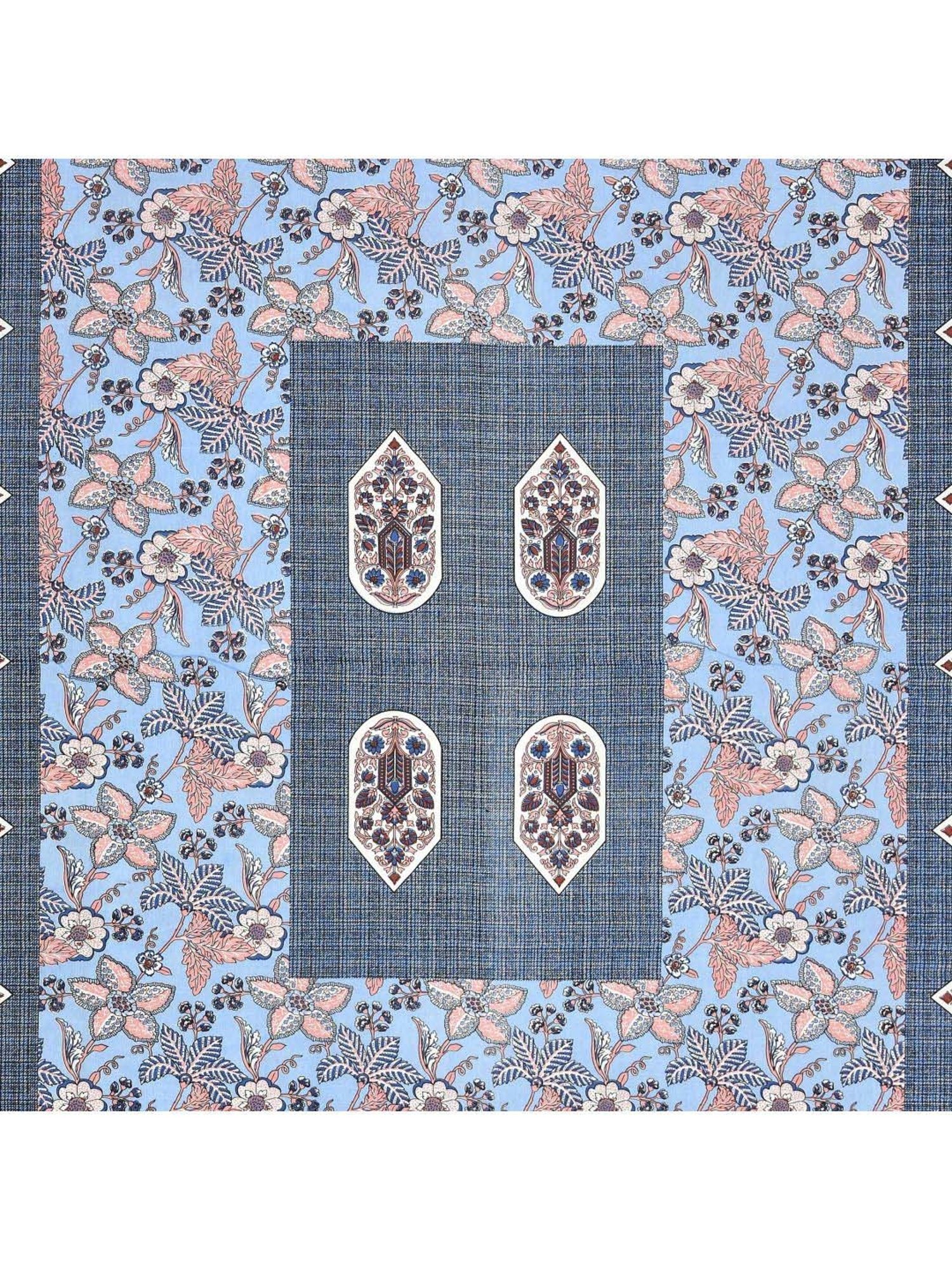 JaipurFabric Vivid Blue Cotton 180 TC Double Bedsheet with 2 Pillow Covers