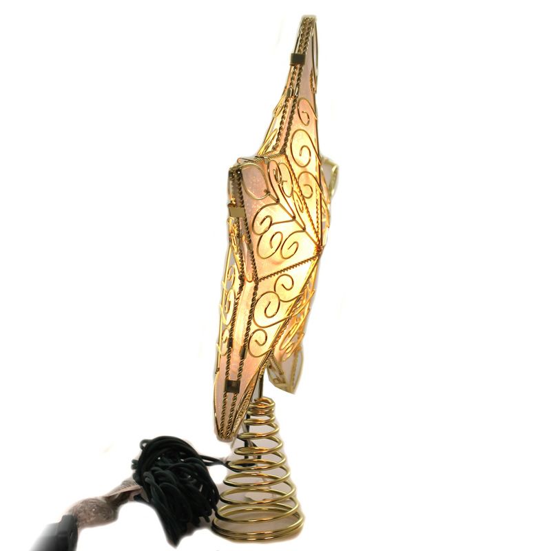 Tree Topper Finial 10.5" Gold Reflector Star Tree Topper Light  -  Tree Toppers