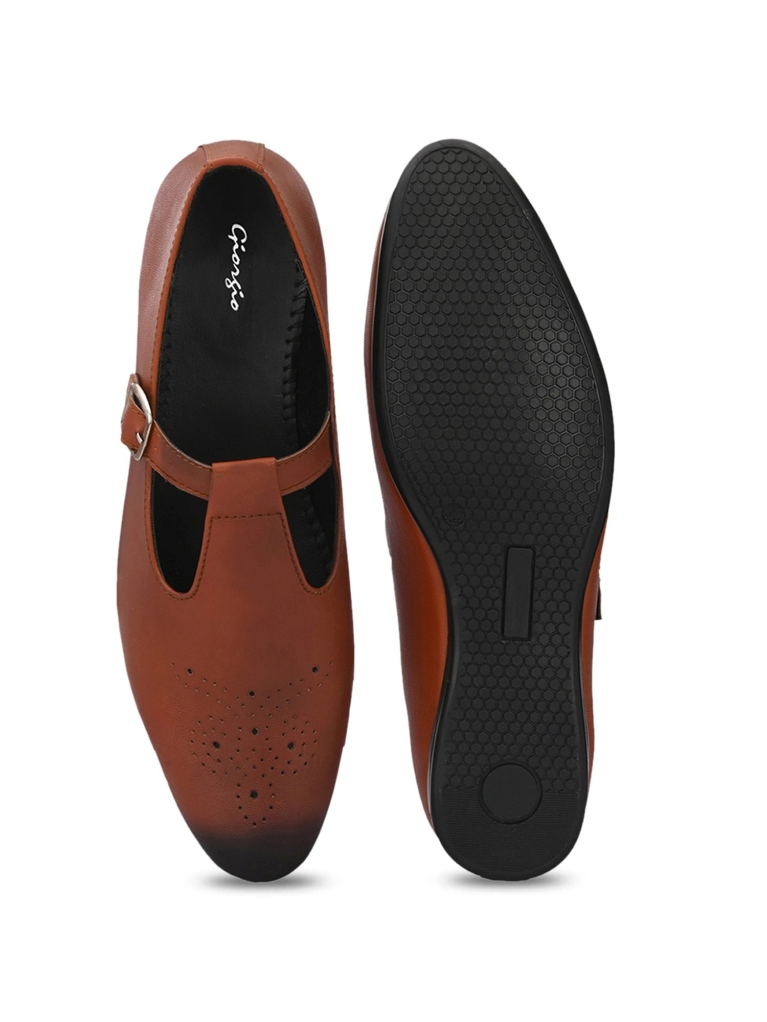 Giorgio Men's Tan Monk Shoes