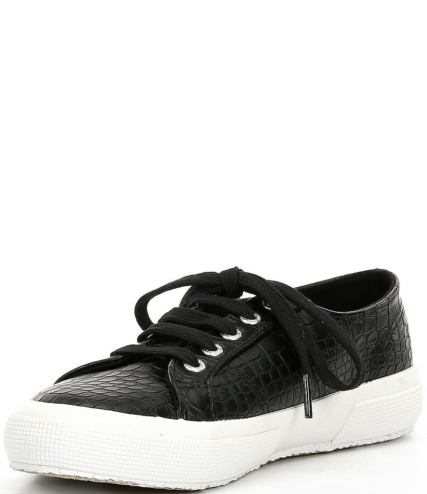 Superga 2750 Croc Embossed Lace-Up Sneakers