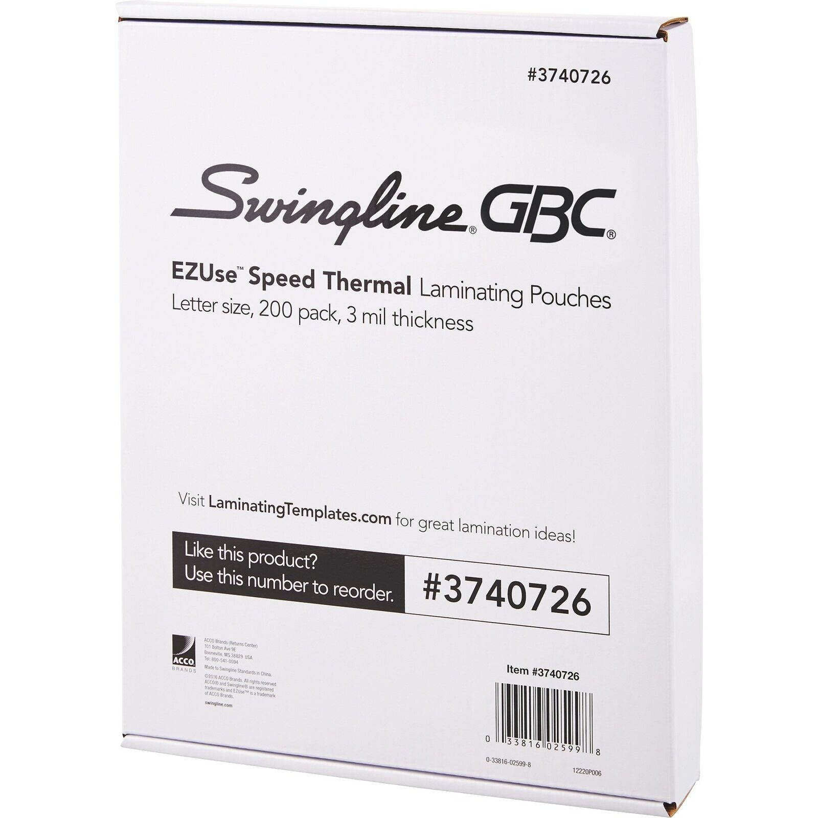 Swingline EZUse Lamination Pouches (swi-3740726) (swi3740726)