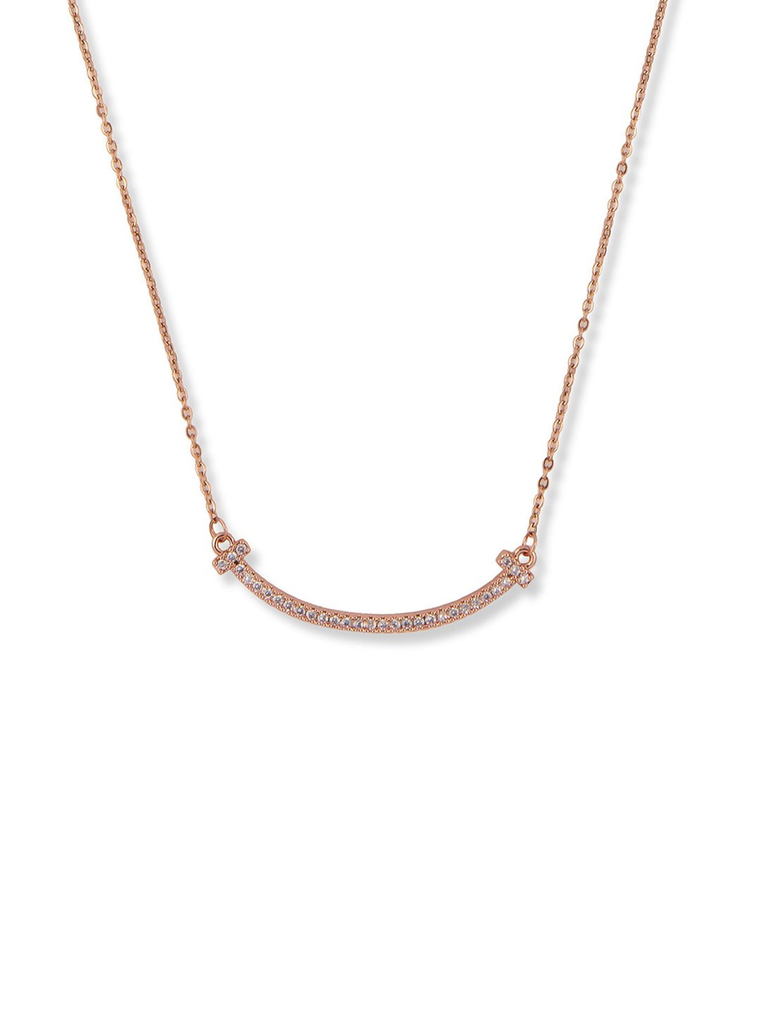 Prita by Priyaasi Sparkling Rose Gold Necklace