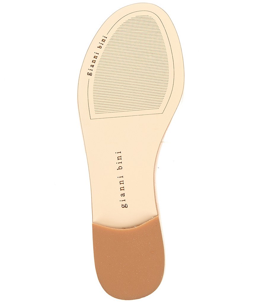 Gianni Bini LotteeThree Rhinestone Ornament Detail Clear Vinyl Slides