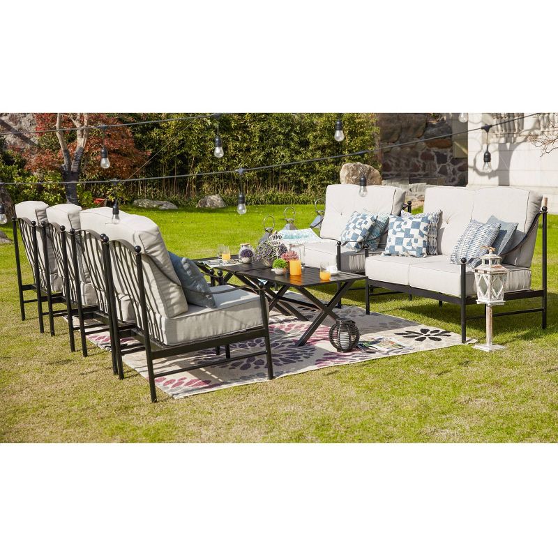 8pc Iron Frame Outdoor Patio Seating Set - Patio Festival