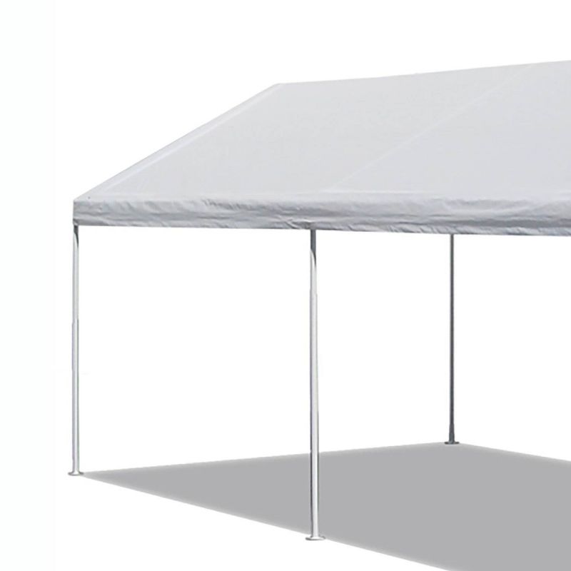 Caravan Canopy Domain 10 x 20 Foot Straight Leg Instant Canopy Tent Set, White