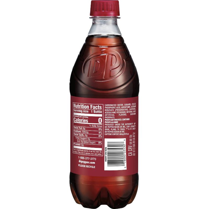 Dr Pepper Zero Sugar - 20 fl oz Bottle