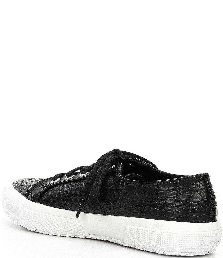 Superga 2750 Croc Embossed Lace-Up Sneakers