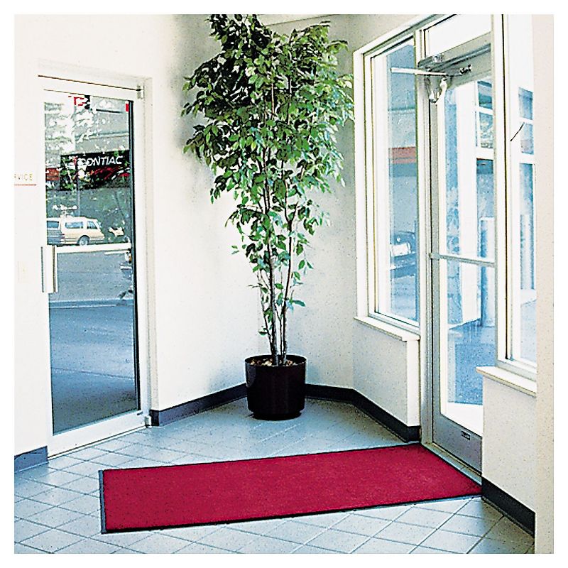 3'x5' Rectangle Solid Floor Mat Red - Crown