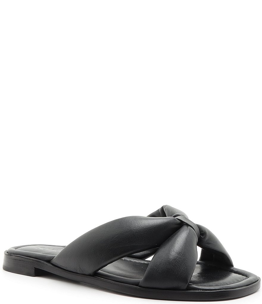 Schutz Fairy Leather Slide Sandals