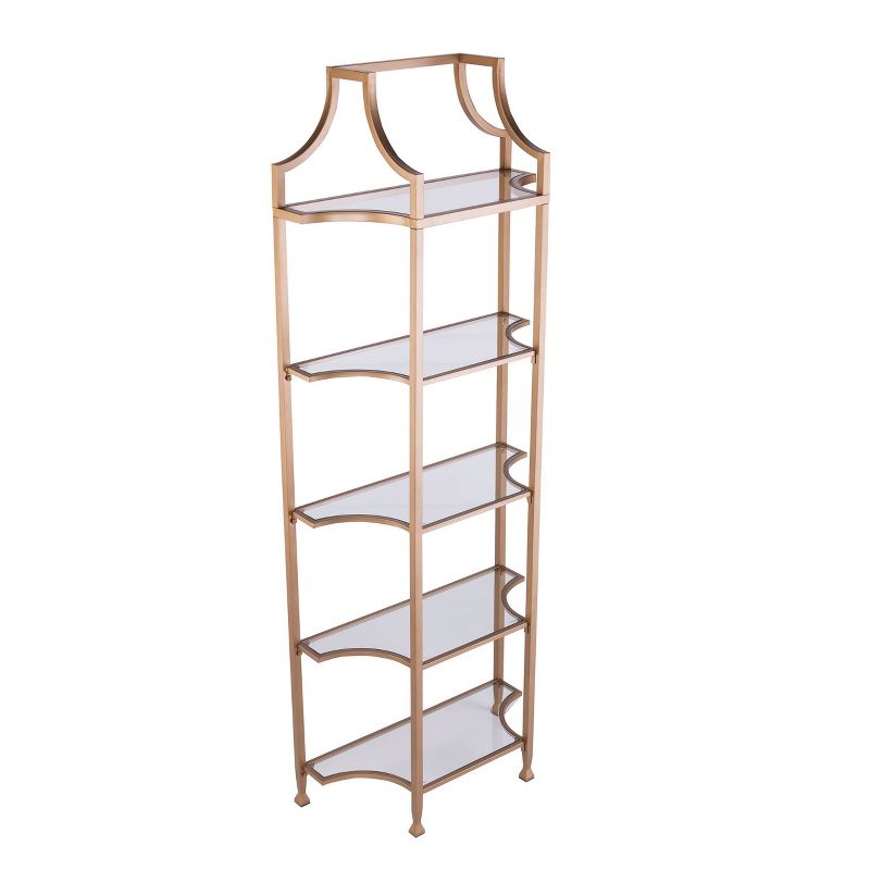 84.5" Pinechi Tall Etagere Gold - Aiden Lane