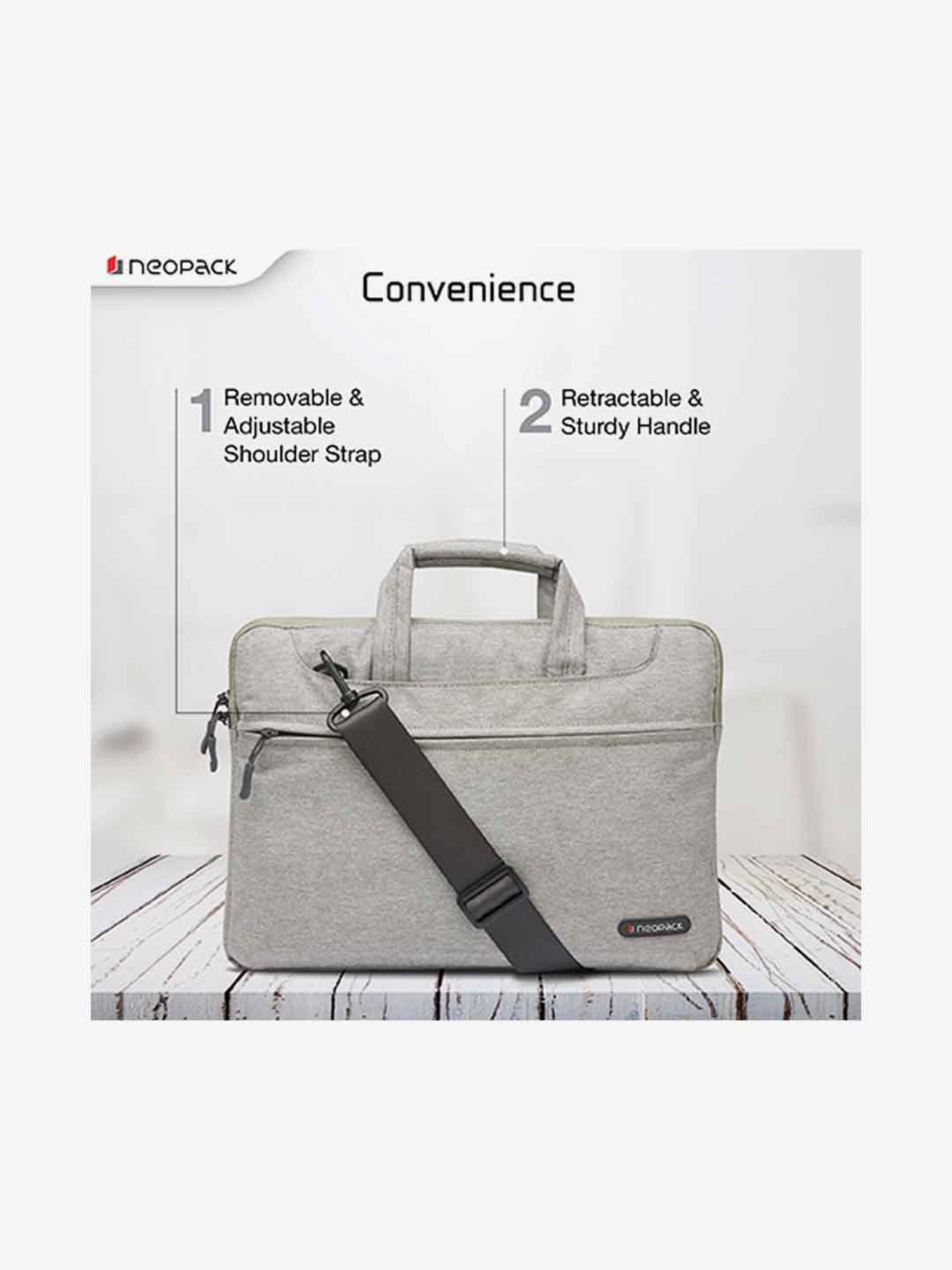 Neopack Svelte Sleeve Laptop Bag for all 13.3 Inch Laptops & Macbooks (Stone Grey)
