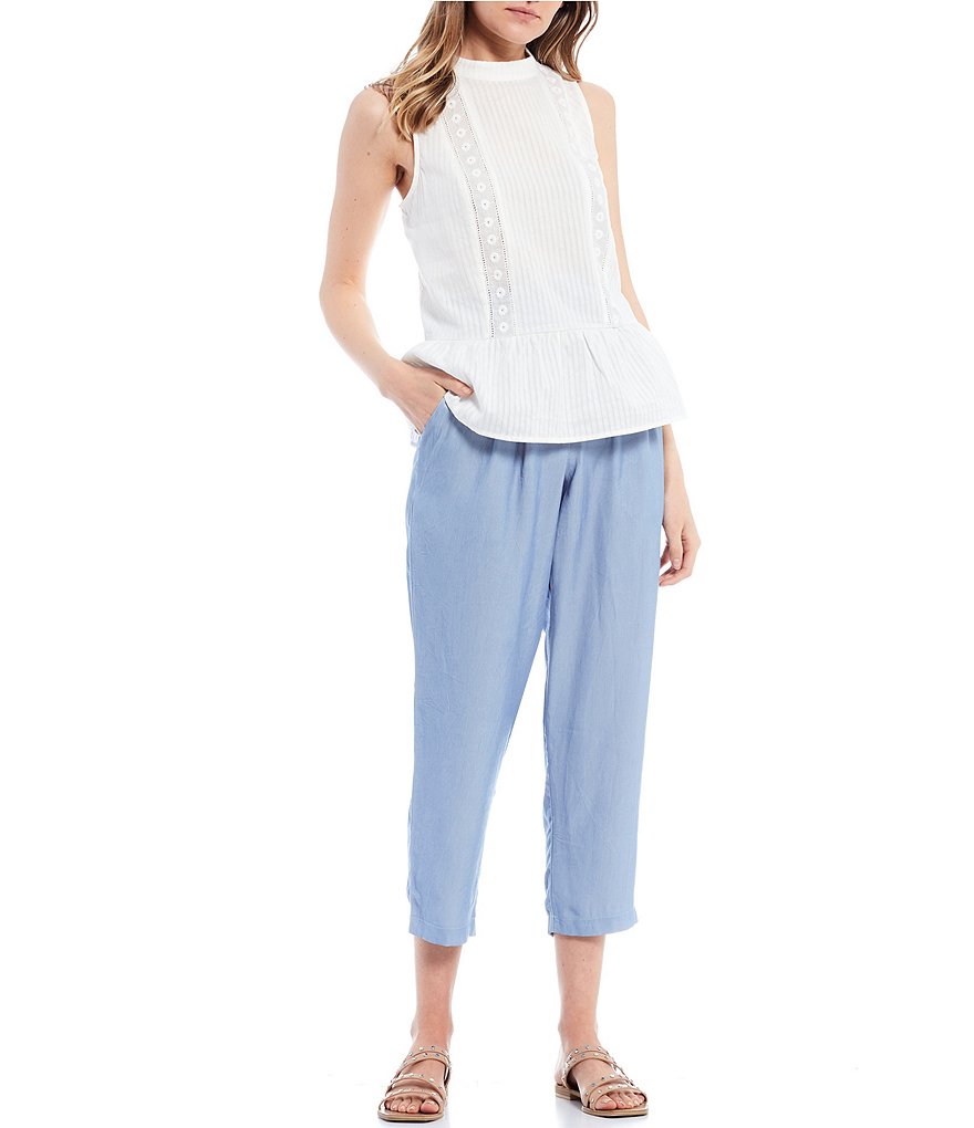 June & Hudson Tiered High Neck Tank Top