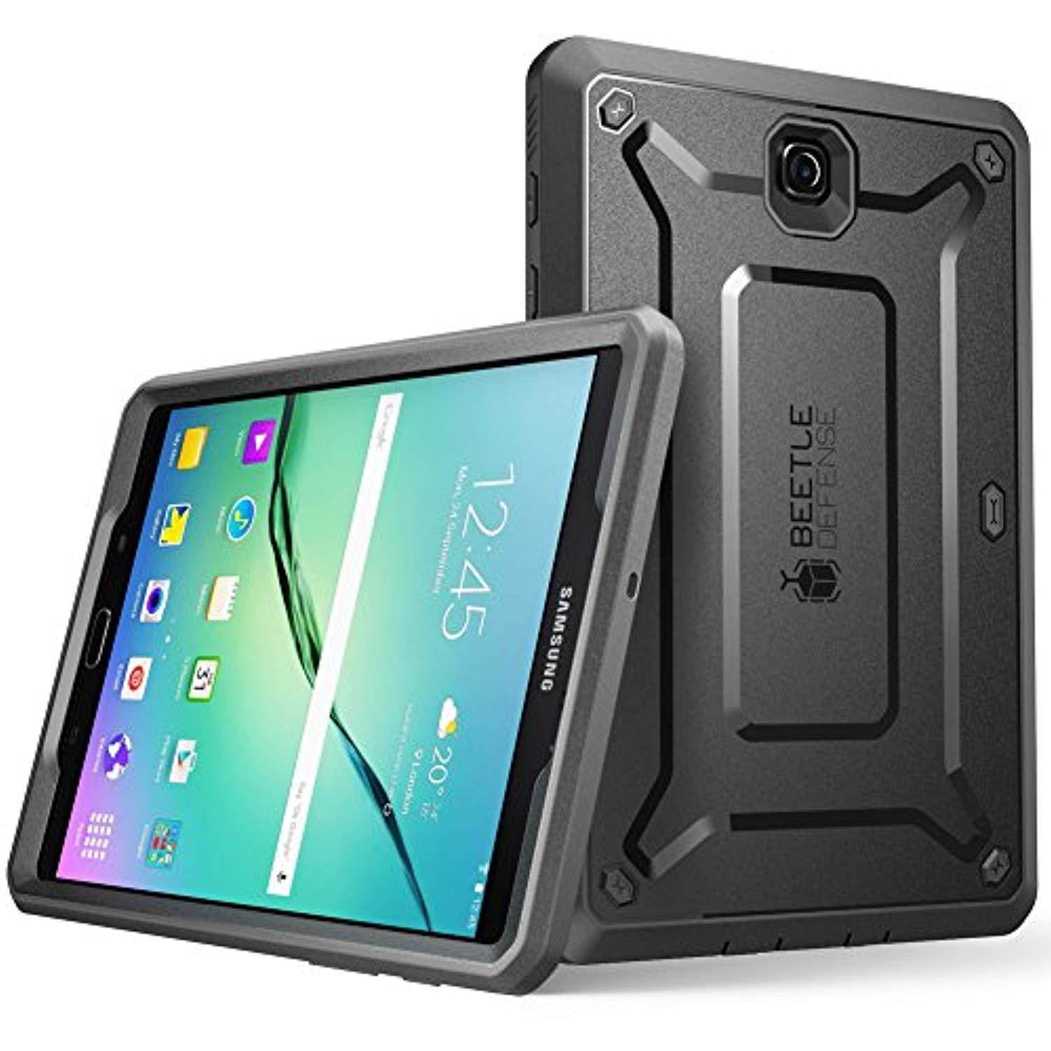Galaxy Tab S2 9.7 Case, SUPCASE [Heavy Duty] Case for Samsung Galaxy Tab S2 9.7 Tablet [Unicorn Beetle PRO Series] Rugged Hybrid Protective Cover w/ Builtin Screen Protector Bumper (Black/Black)