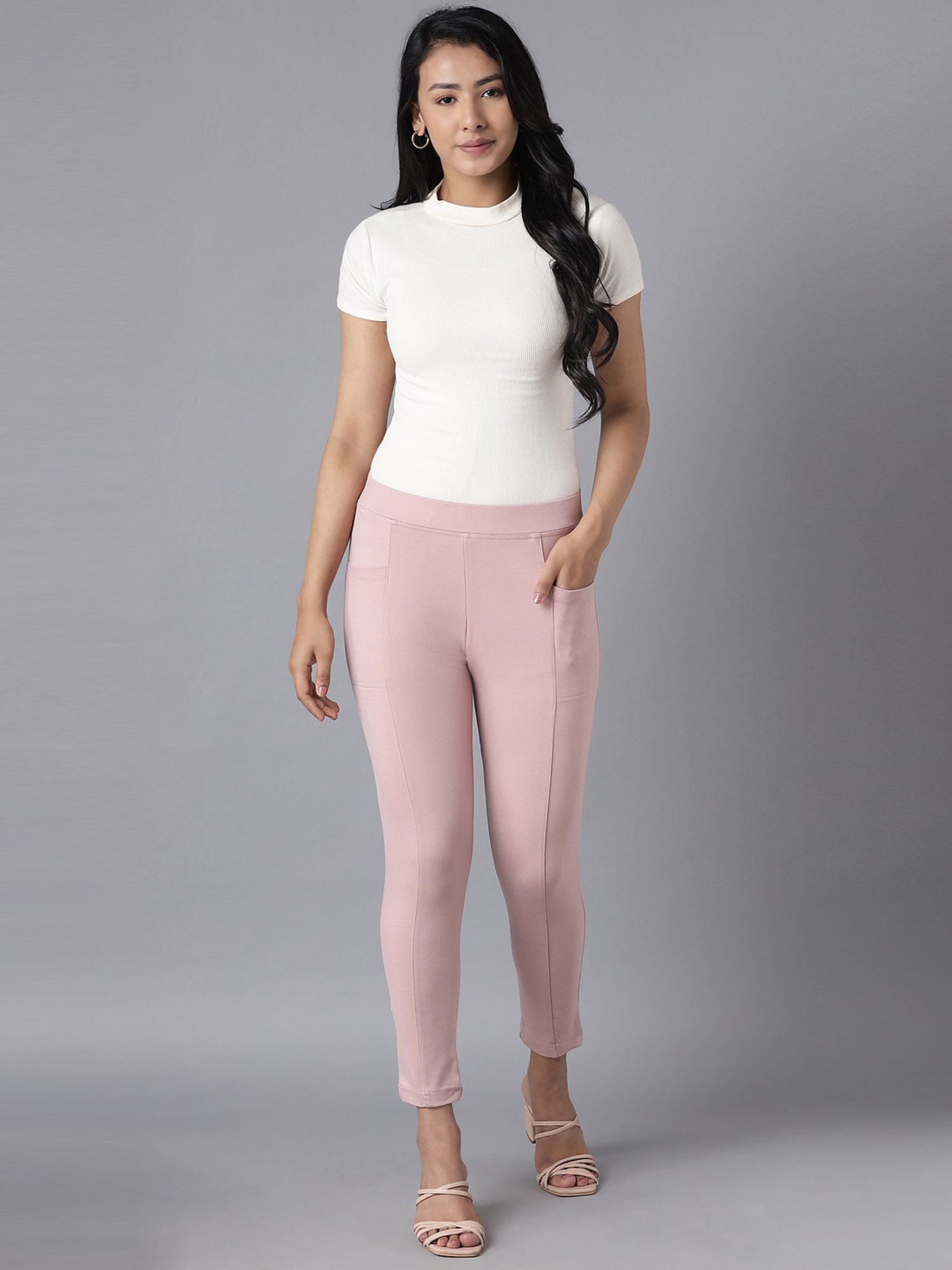Elleven Pink Plain Pants