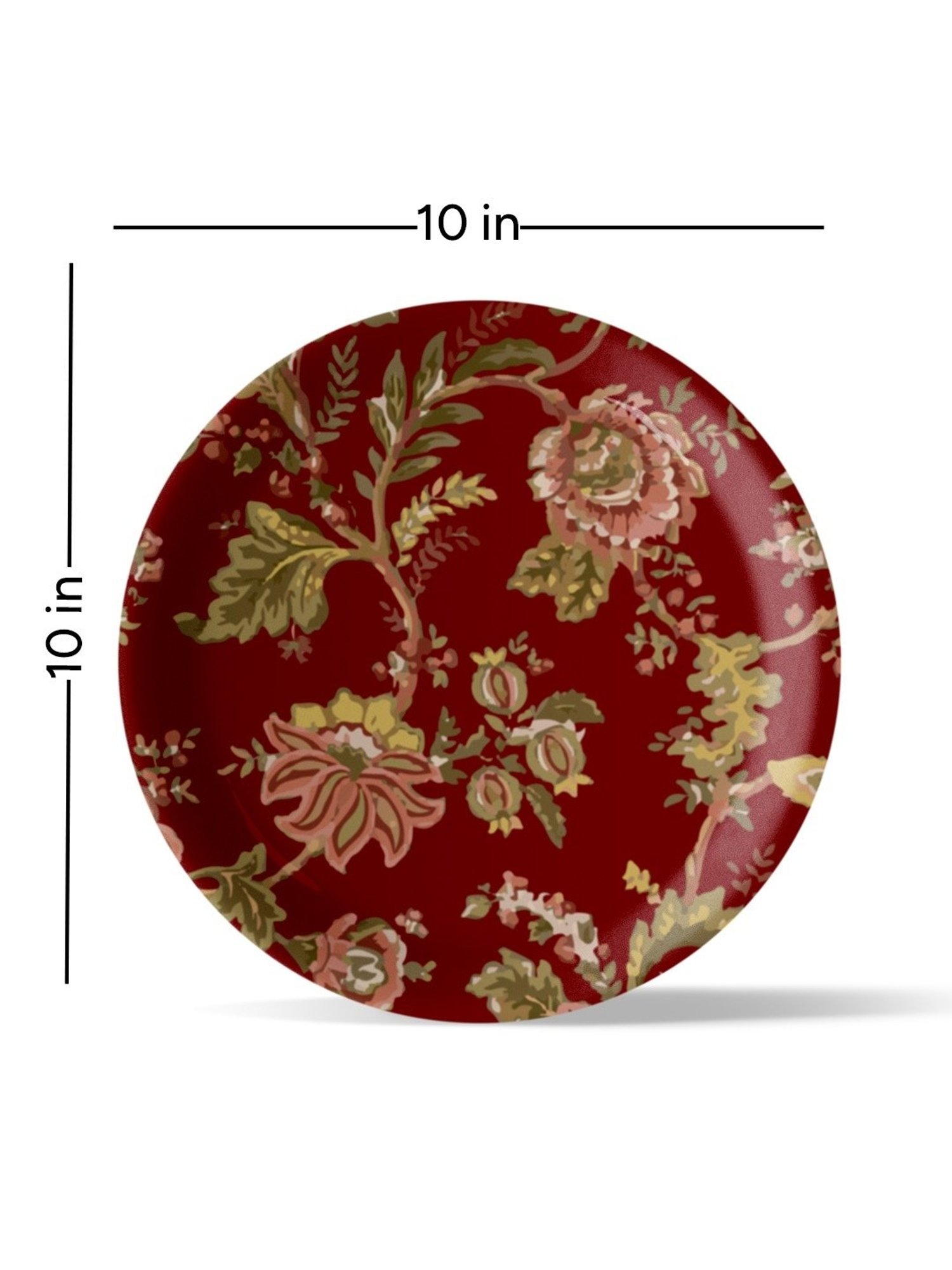 Nestroots Ethnic Floral Multicolor Porcelain Wall Plate