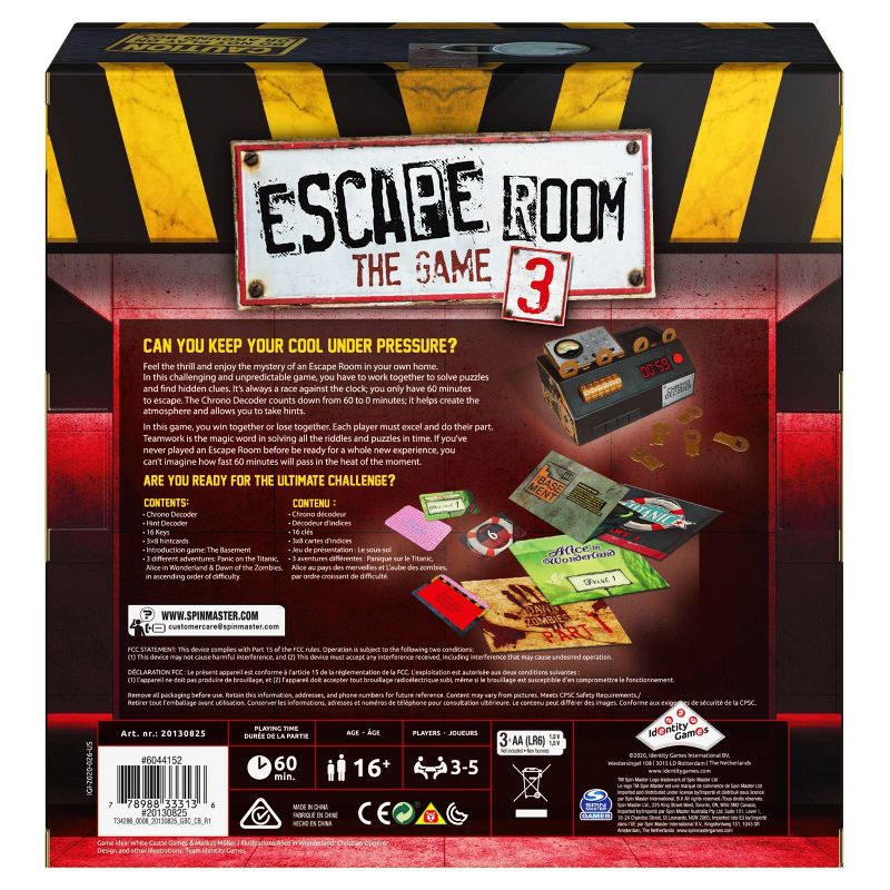 Escape Room Version 3 Board Game
