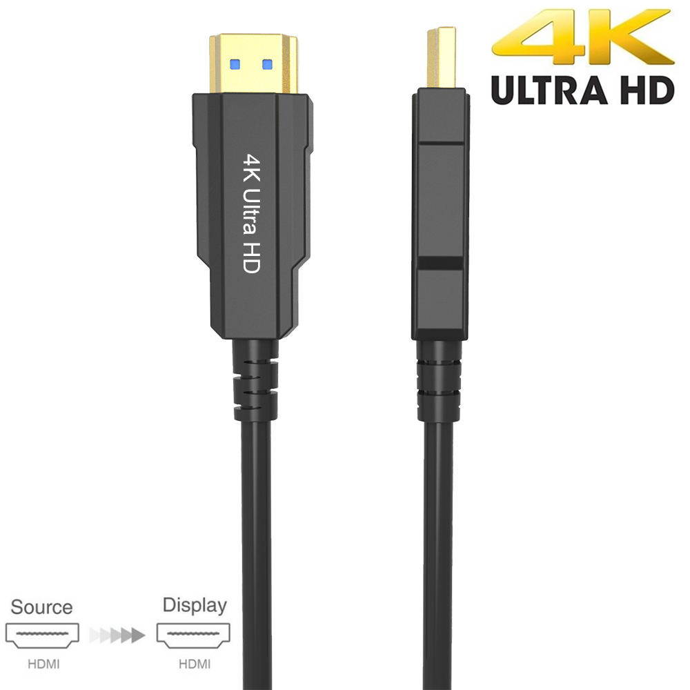CableDeconn HDMI Fiber Optical 4Kx2K@60Hz Cable,Ultra HD High Speed 18Gbps,Compliant with HDMI 2.0 HDCP2.2 Slim Flexible HDMI Optical Cable  (10 Meter)