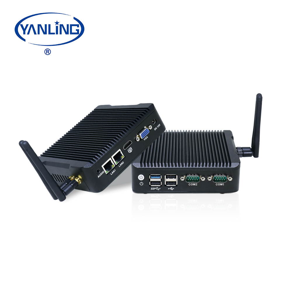 YANLING 4K Fanless Mini PC, Intel Celeron J1900/Intel Pentium N3540 CPU, Desktop Computer, Windows 10 Pro VGA/HDMI/1USB3.0/5USB2.0/LAN, 8 RAM/64 SSD)